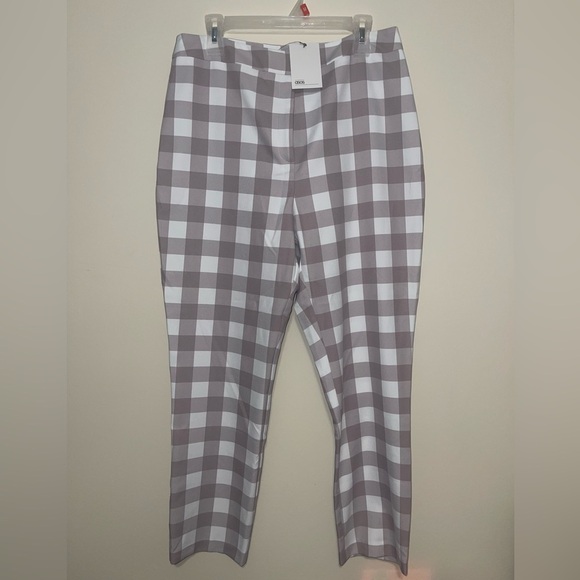 NWT Asos  Design Lavender & White Gingham Slim Suit Pants Women Size 10 US - Picture 5 of 10